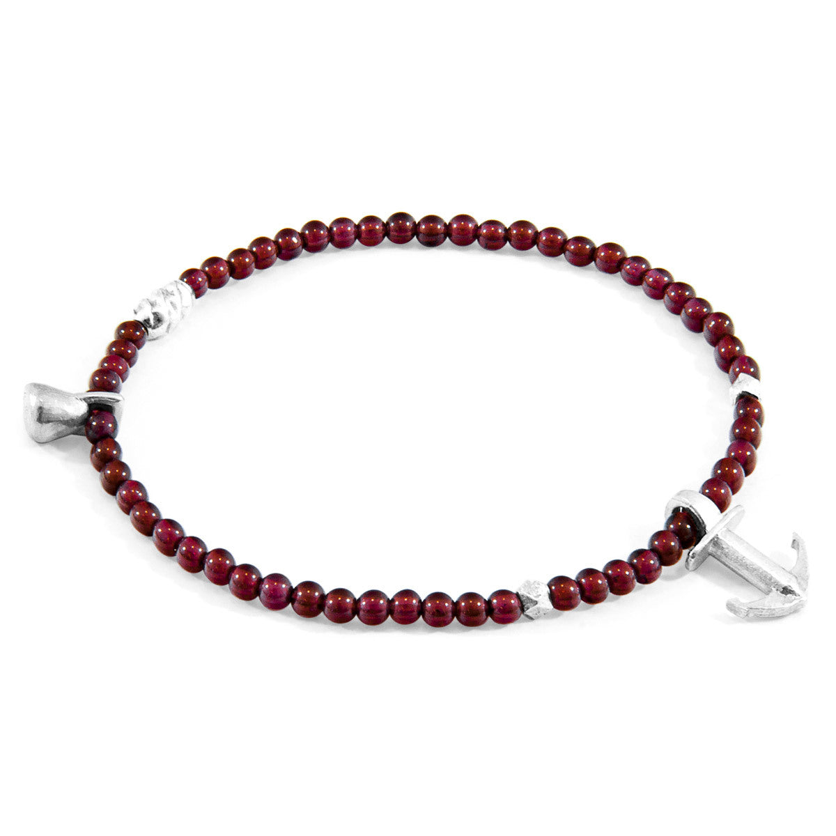 Red Garnet Tropic Silver & Stone Bracelet