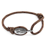 Brown London Silver & Rope Bracelet