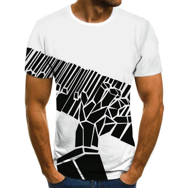 2022 New Style Mens T-Shirt Art Piano Keyboard 3D Punk T-Shirt MenShort Sleeve