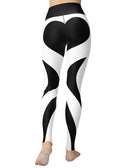 Heart Shaped Yoga Leggings Print Yoga Pants Women Unique Fitness Workout Sports