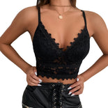 Women Sleeveless Camisole with Adjustable Bandage Lace Backless Sexy Mesh Perspective Summer Clothing Club Wear